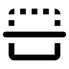 Flip Down Icon from Rounded Line - Material Pro Set