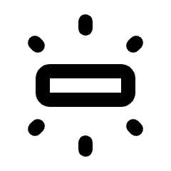 Fluorescent Icon from Rounded Line - Material Pro Set