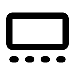 Gallery View Icon from Rounded Line - Streamline Material Set