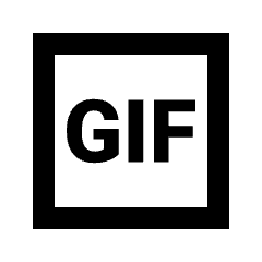 Gif Box Icon from Sharp Line - Streamline Material Set