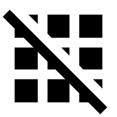 Grid Off Fill Icon from Sharp Fill - Streamline Material Set