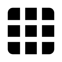 Grid On Fill Icon from Rounded Fill - Streamline Material Set