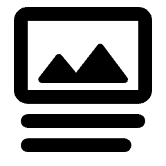 Image Caption Icon from Rounded Line - Material Pro Set