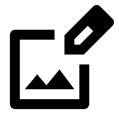 Image Edit Icon from Outlined Line - Streamline Material Set