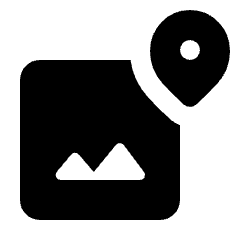 Image Geotag Fill Icon from Rounded Fill - Streamline Material Set