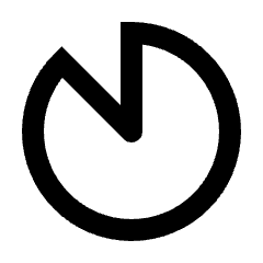 Incomplete Circle Icon from Sharp Line - Streamline Material Set