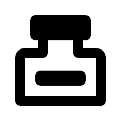 Ink Bottle Icon from Rounded Line - Streamline Material Set