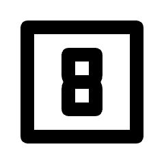 Looks Eight Icon from Outlined Line - Streamline Material Set