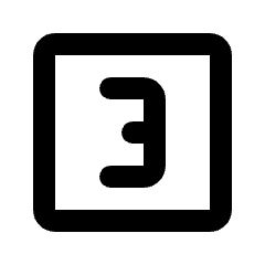 Looks Three Icon from Rounded Line - Streamline Material Set