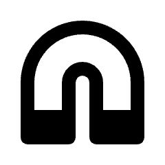 Magnet Icon from Rounded Line - Streamline Material Set