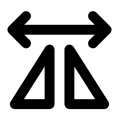 Mirror Horizontal Icon from Rounded Line - Material Pro Set