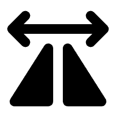 Mirror Horizontal Fill Icon from Rounded Fill - Streamline Material Set