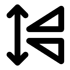 Mirror Vertical Icon from Rounded Line - Material Pro Set