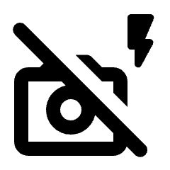 No Flash Icon from Rounded Line - Material Pro Set