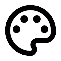Palette Icon from Outlined Line - Streamline Material Set
