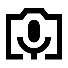 Perm Camera Mic Icon from Sharp Line - Streamline Material Set