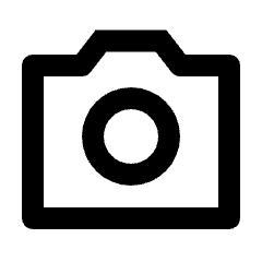 Photo Camera Icon from Outlined Line - Material Pro Set