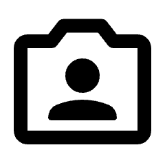 Photo Camera Front Icon from Rounded Line - Material Pro Set