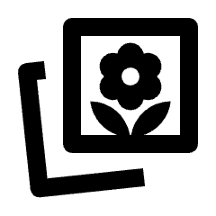 Photo Prints Icon from Outlined Line - Material Pro Set