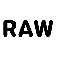 Raw On Icon from Rounded Line - Material Pro Set