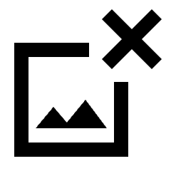 Remove Cross Photo Alternate Icon from Sharp Line - Material Pro Set