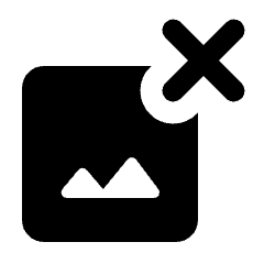 Remove Cross Photo Alternate Fill Icon from Rounded Fill - Streamline Material Set