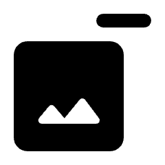 Remove Photo Alternate Fill Icon from Rounded Fill - Streamline Material Set