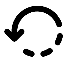 Rotate Left 3 Icon from Rounded Line - Streamline Material Set