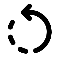 Rotate Left Icon from Rounded Line - Streamline Material Set