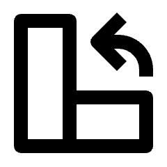Rotate Left 90 Icon from Outlined Line - Streamline Material Set
