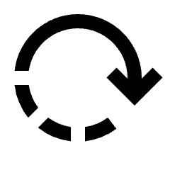 Rotate Right 3 Fill Icon from Sharp Fill - Streamline Material Set