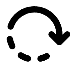 Rotate Right 3 Fill Icon from Rounded Fill - Material Pro Set