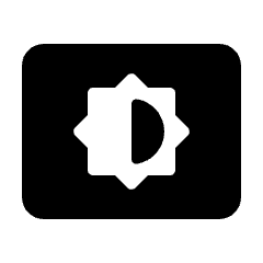 Settings Brightness Fill Icon from Rounded Fill - Streamline Material Set