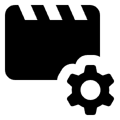 Settings Cinematic Blur Fill Icon from Rounded Fill - Material Pro Set