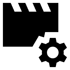 Settings Cinematic Blur Fill Icon from Sharp Fill - Material Pro Set