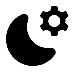 Settings Night Sight Fill Icon from Rounded Fill - Material Pro Set
