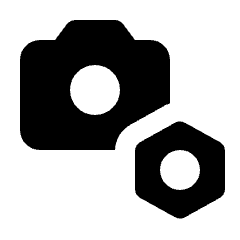 Settings Photo Camera Alt Fill Icon from Rounded Fill - Material Pro Set