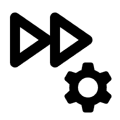 Settings Timelapse Icon from Rounded Line - Material Pro Set