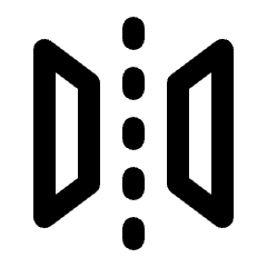 Symmetry Mirror Icon from Rounded Line - Streamline Material Set
