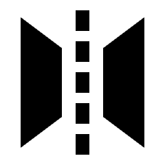 Symmetry Mirror Fill Icon from Sharp Fill - Streamline Material Set