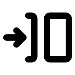 Transition Push Icon from Rounded Line - Streamline Material Set