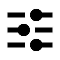 Tune Alt Fill Icon from Sharp Fill - Streamline Material Set