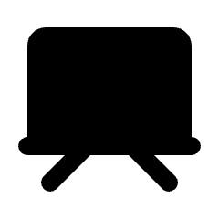 White Board Fill Icon from Rounded Fill - Streamline Material Set