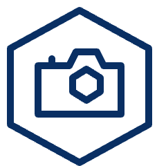 Camera Hexagon Icon from Cyber Line Set