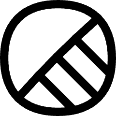 Bottom Right Half Shadow Circle Icon from Flex Line Set