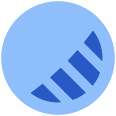 Bottom Right Half Shadow Circle Icon from Plump Flat Set