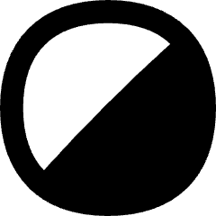 Bottom Right Half Shadow Circle Icon from Flex Solid Set