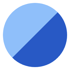 Bottom Right Half Shadow Circle Icon from Sharp Flat Set