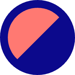 Bottom Right Half Shadow Circle Icon from Sharp Pop Set