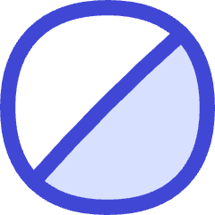 Bottom Right Half Shadow Circle Icon from Flex Duo Set